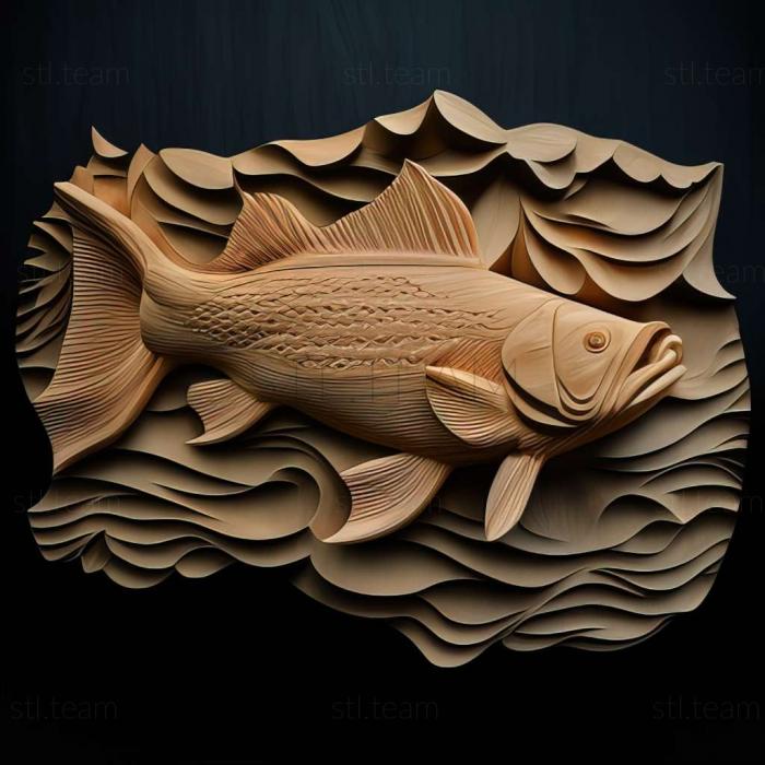 3D model Catfish bottom fish (STL)